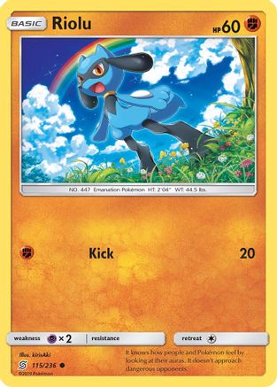 SM  Unified Minds  115/236 Riolu (115)  - Common