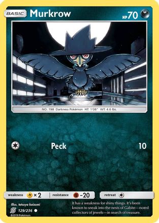 SM  Unified Minds  129/236 Murkrow (129)  - Common