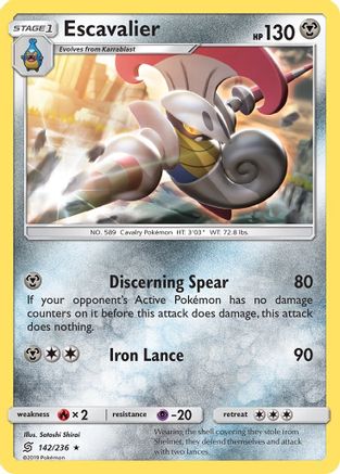 SM  Unified Minds  142 Escavalier  - Rare