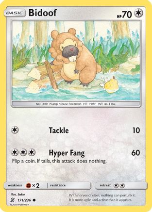 SM  Unified Minds  171/236 Bidoof  - Common