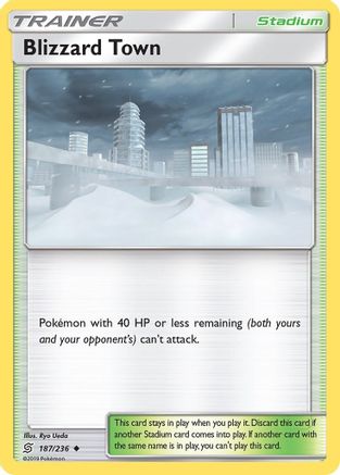 SM  Unified Minds  187 Blizzard Town  - Reverse Holofoil - Uncommon