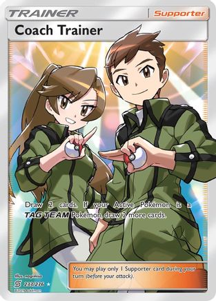 SM  Unified Minds  233 Coach Trainer (Full Art)  - Holofoil - Ultra Rare