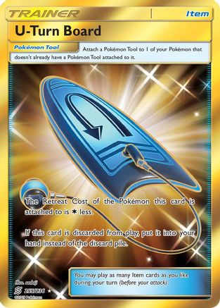 SM  Unified Minds  255 U-Turn Board (Secret)  - Holofoil - Secret Rare