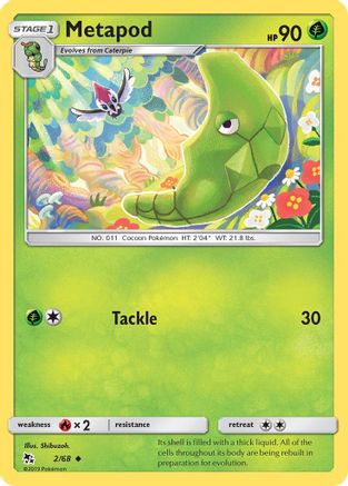 Hidden Fates  002/68 Metapod  - Uncommon