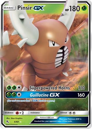 Hidden Fates  006/68 Pinsir GX  - Holofoil - Ultra Rare
