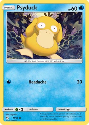 Hidden Fates  011/68 Psyduck  - Reverse Holofoil - Common