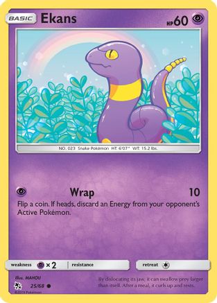 Hidden Fates  025/68 Ekans (25)  - Common