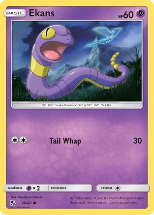 Hidden Fates  026/68 Ekans (26)  - Common