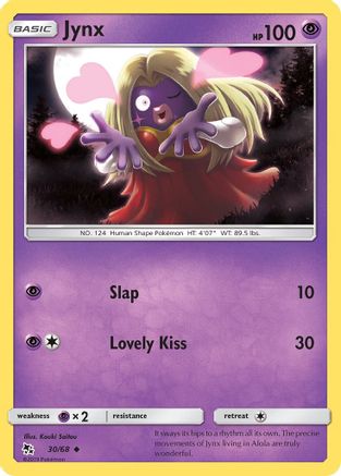 Hidden Fates  030/68 Jynx  - Reverse Holofoil - Uncommon