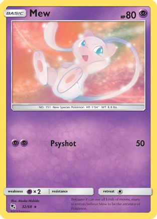 Hidden Fates  032/68 Mew  - Rare