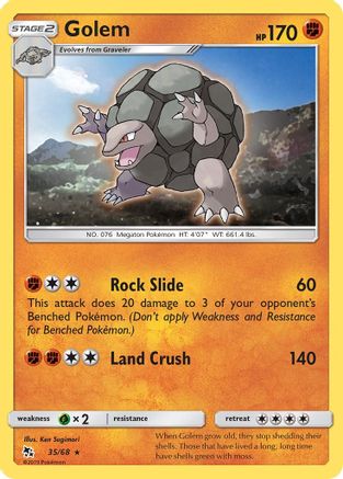 Hidden Fates  035/68 Golem  - Rare
