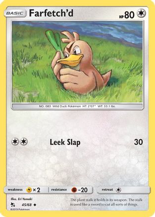 Hidden Fates  045/68 Farfetch'd  - Uncommon
