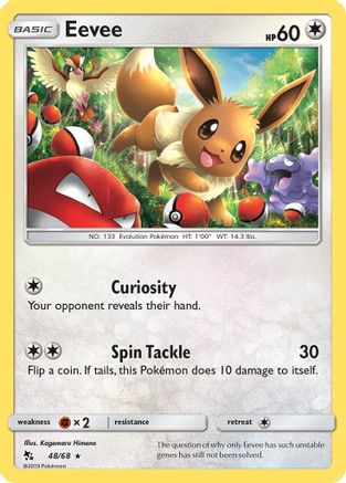 Hidden Fates  048/68 Eevee (48)  - Reverse Holofoil - Holo Rare
