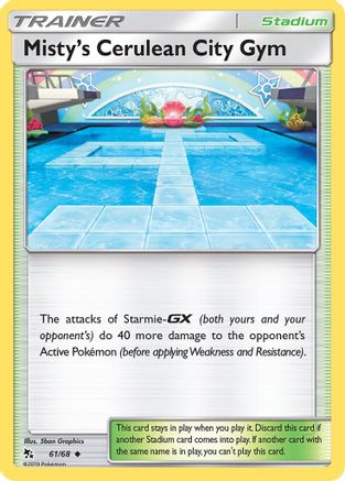 Hidden Fates  061/68 Misty's Cerulean City Gym  - Uncommon