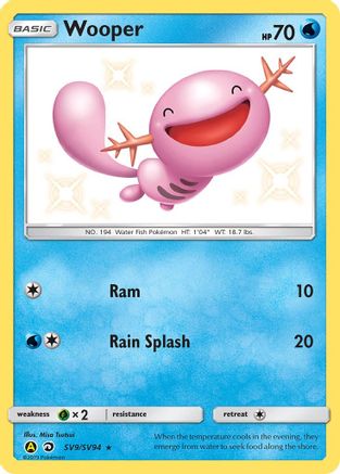 Hidden Fates Shiny Vault  SV9/SV94 Wooper  - Holofoil - Shiny Holo Rare