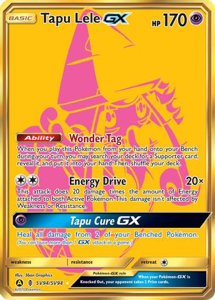Hidden Fates Shiny Vault  SV94 Tapu Lele GX  - Holofoil - Shiny Holo Rare
