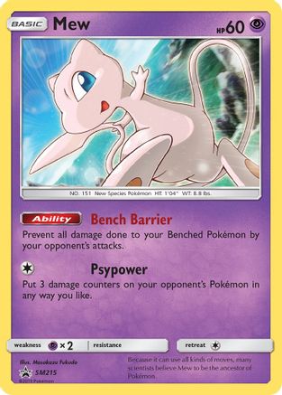SM Promos  SM215 Mew  - Holofoil - Promo