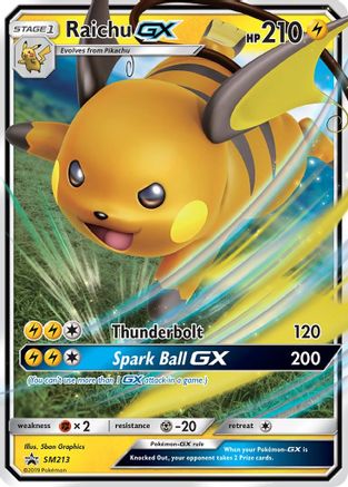 SM Promos  SM213 Raichu GX  - Holofoil - Promo