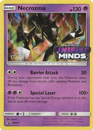 SM Promos  Necrozma - SM204 (Prerelease) [Staff]  - Holofoil - Promo