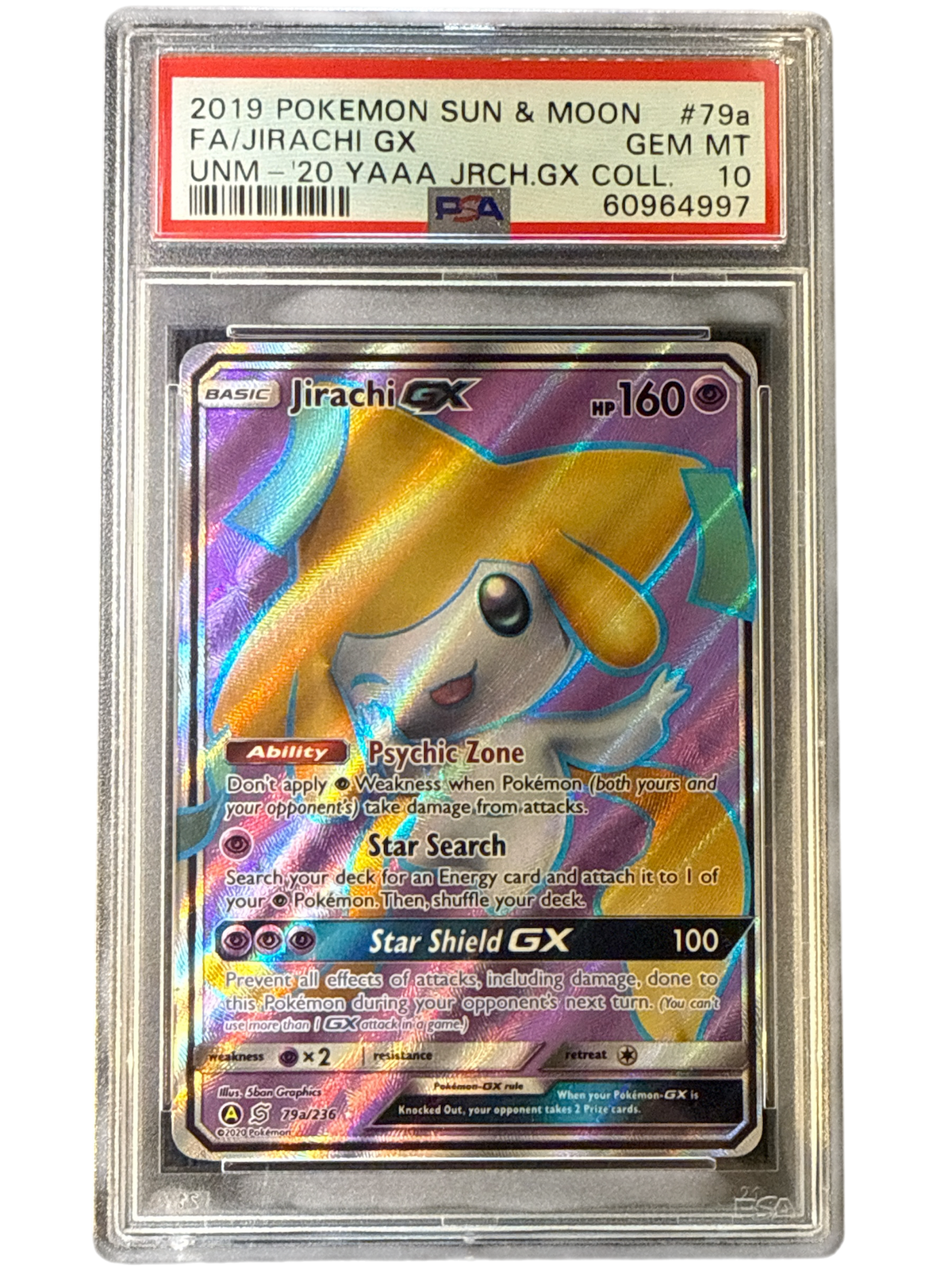 Alternate Art Promos  79a/236 PSA10 #60964997 Jirachi GX  - Holofoil - Promo