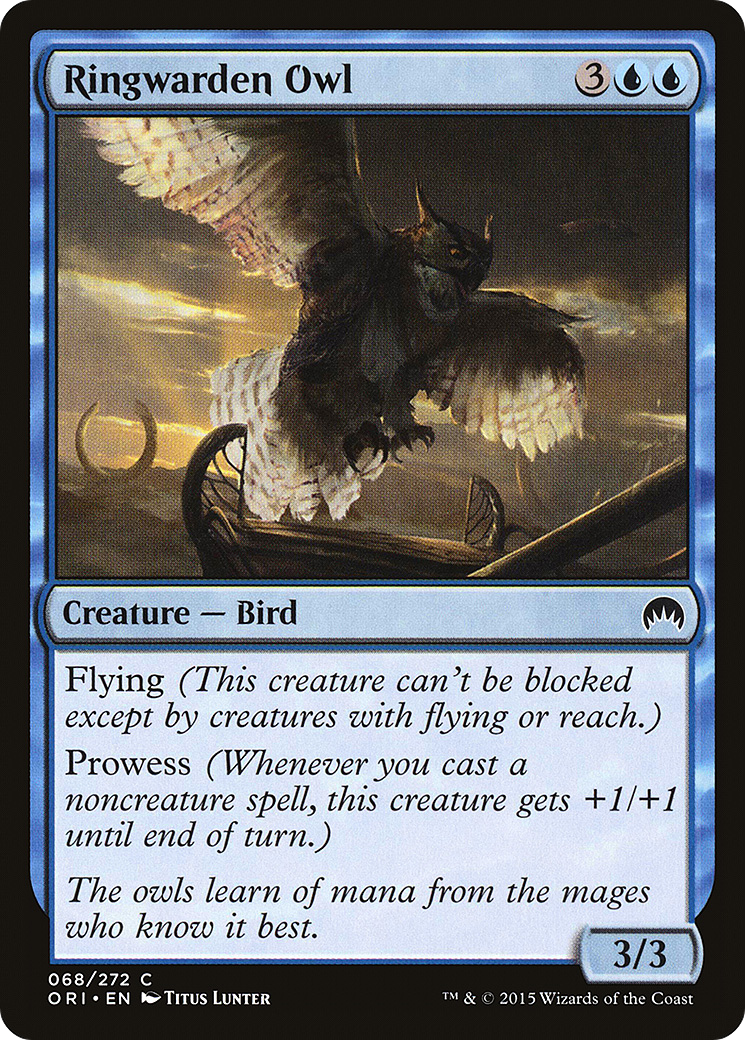 Magic Origins - (ORI-068) - Ringwarden Owl Foil