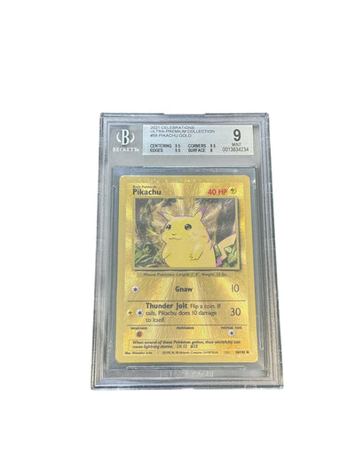 Miscellaneous Cards & Products  058/102 Beckett Grade9 #0013834234 Pikachu  - Holofoil - Promo