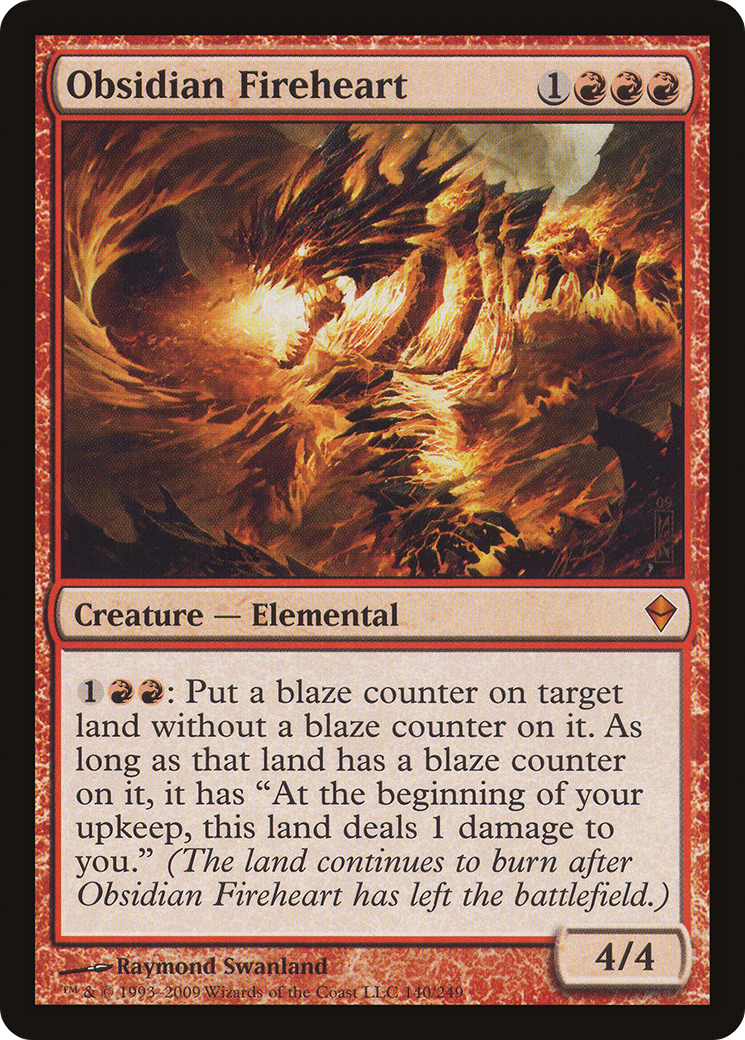 Zendikar - (ZEN-140) - Obsidian Fireheart Foil