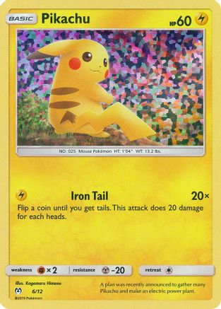 McDonalds Promos 2019 /12 Pikachu - 6/12  - Holofoil - Promo
