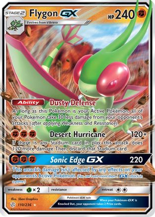 SM  Cosmic Eclipse  110/236 Flygon GX  - Holofoil - Ultra Rare