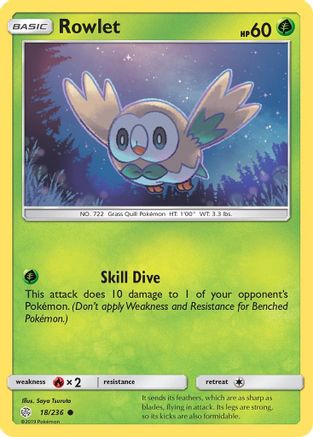 SM  Cosmic Eclipse  018/236 Rowlet  - Common