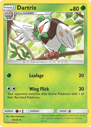 SM  Cosmic Eclipse  019/236 Dartrix  - Uncommon