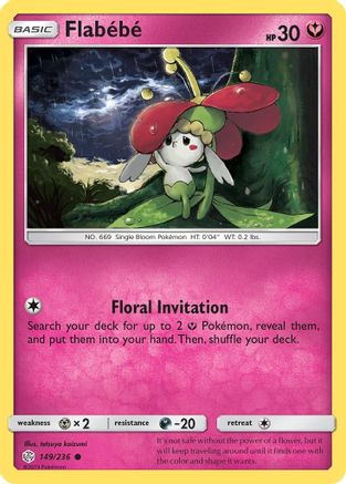 SM  Cosmic Eclipse  149/236 Flabebe  - Reverse Holofoil - Common