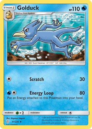 SM  Cosmic Eclipse  041/236 Golduck  - Uncommon