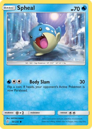 SM  Cosmic Eclipse  050/236 Spheal  - Common