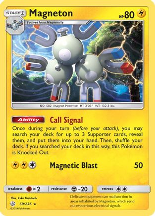 SM  Cosmic Eclipse  069/236 Magneton  - Holofoil - Holo Rare