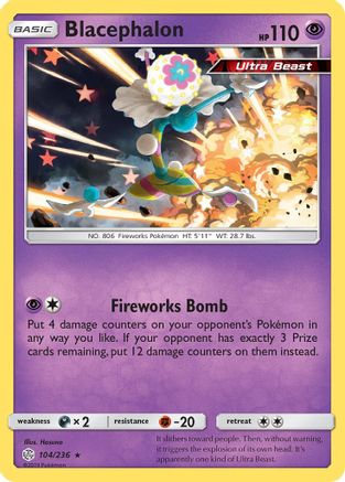 SM  Cosmic Eclipse  104/236 Blacephalon  - Holofoil - Holo Rare