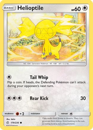 SM  Cosmic Eclipse  179/236 Helioptile  - Common