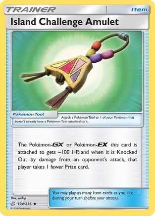 SM  Cosmic Eclipse  194/236 Island Challenge Amulet  - Uncommon