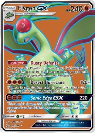 SM  Cosmic Eclipse  218/236 Flygon GX (Full Art)  - Holofoil - Ultra Rare