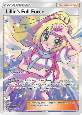 SM  Cosmic Eclipse  230 Lillie's Full Force (Full Art)  - Holofoil - Ultra Rare