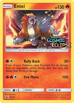 SM Promos  SM219 Entei  - Holofoil - Promo