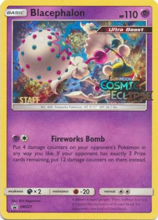 SM Promos  Blacephalon - SM221 (Prerelease) [Staff]  - Holofoil - Promo