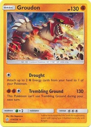 Deck Exclusives  113/236 Groudon  - Holofoil - Holo Rare