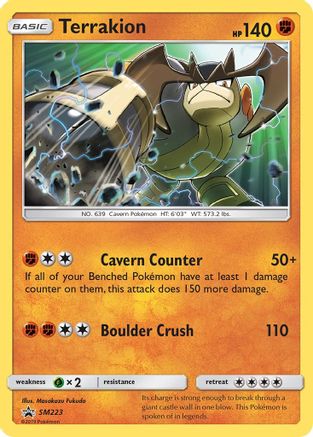 SM Promos  SM223 Terrakion  - Holofoil - Promo