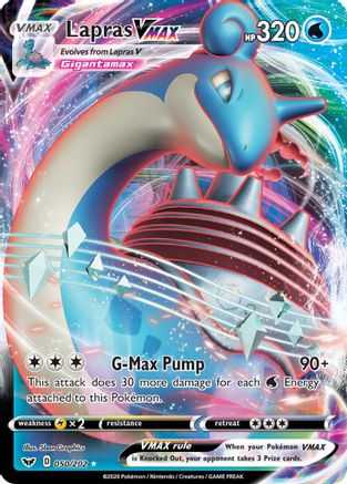 SWSH01 Sword & Shield Base Set  050/202 Lapras VMAX  - Holofoil - Ultra Rare