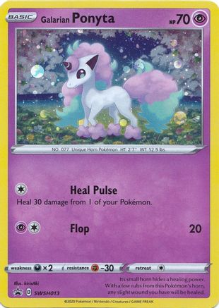 SWSH Sword & Shield Promo Cards  SWSH013 Galarian Ponyta  - Holofoil - Promo