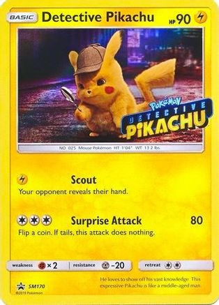 SM Promos  Detective Pikachu - SM170 (Stamped)  - Holofoil - Promo