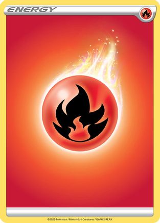 SWSH01 Sword & Shield Base Set  Fire Energy  - Reverse Holofoil - Common