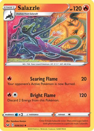 SWSH01 Sword & Shield Base Set  028/202 Salazzle  - Uncommon