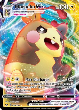 SWSH01 Sword & Shield Base Set  080/202 Morpeko VMAX  - Holofoil - Ultra Rare
